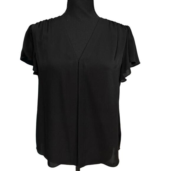 REBECCA TAYLOR Women’s Celina Silk Top in Black-Size 6 - Picture 5 of 12
